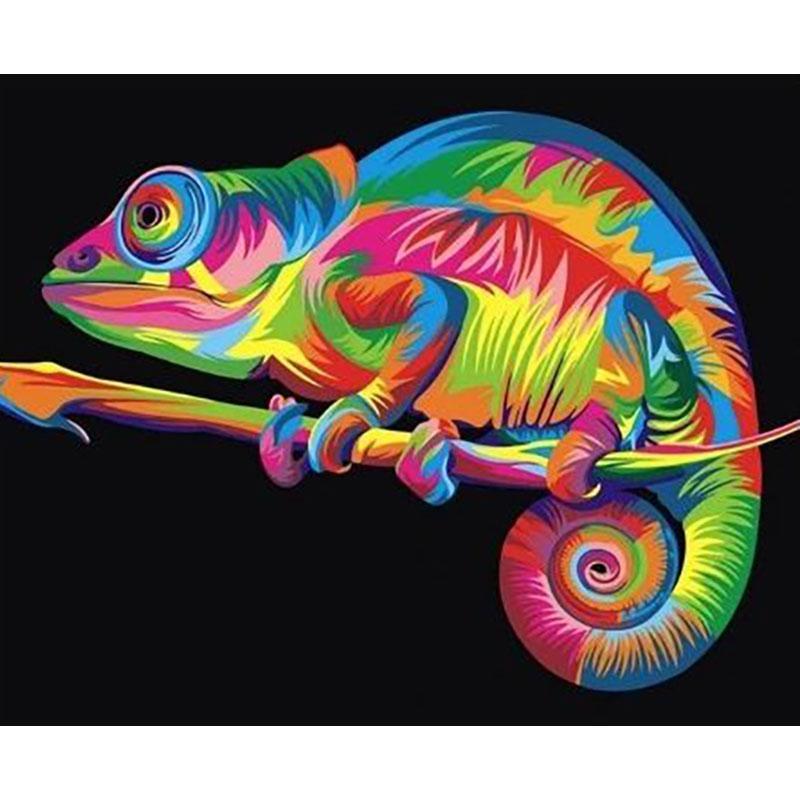 Paint by Numbers - Colorful Chameleon