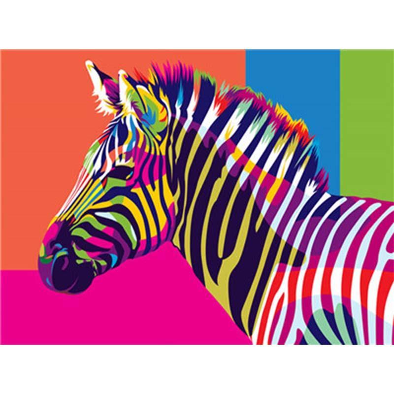 Paint by Numbers - Colorful Zebra