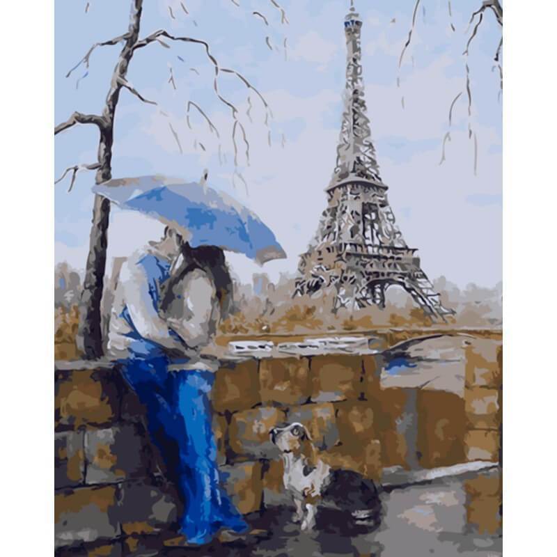Paint by Numbers - Couple With Dog