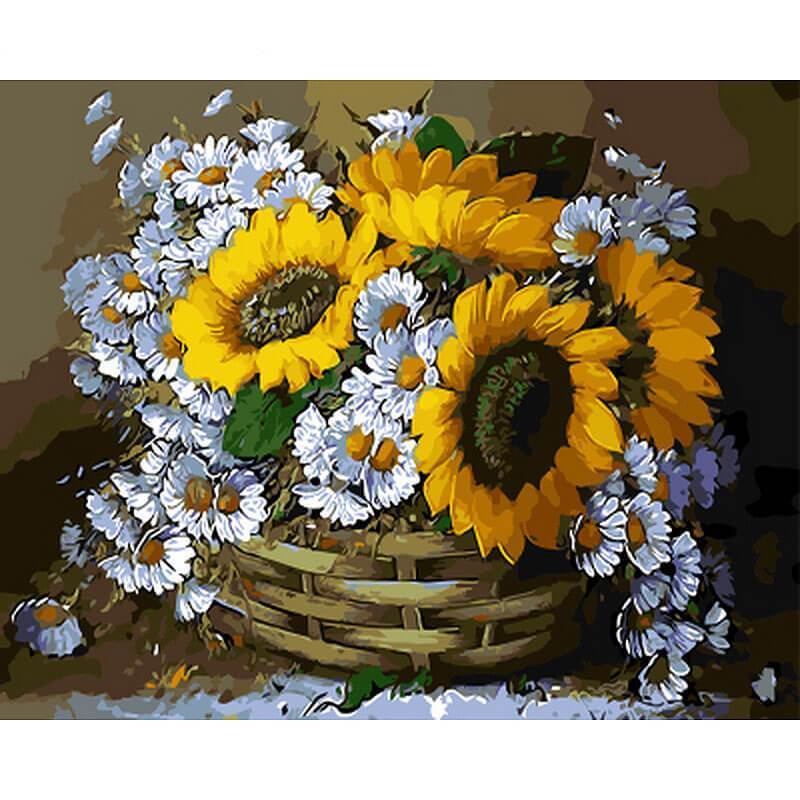 Paint by Numbers - Daisy With Sunflowers