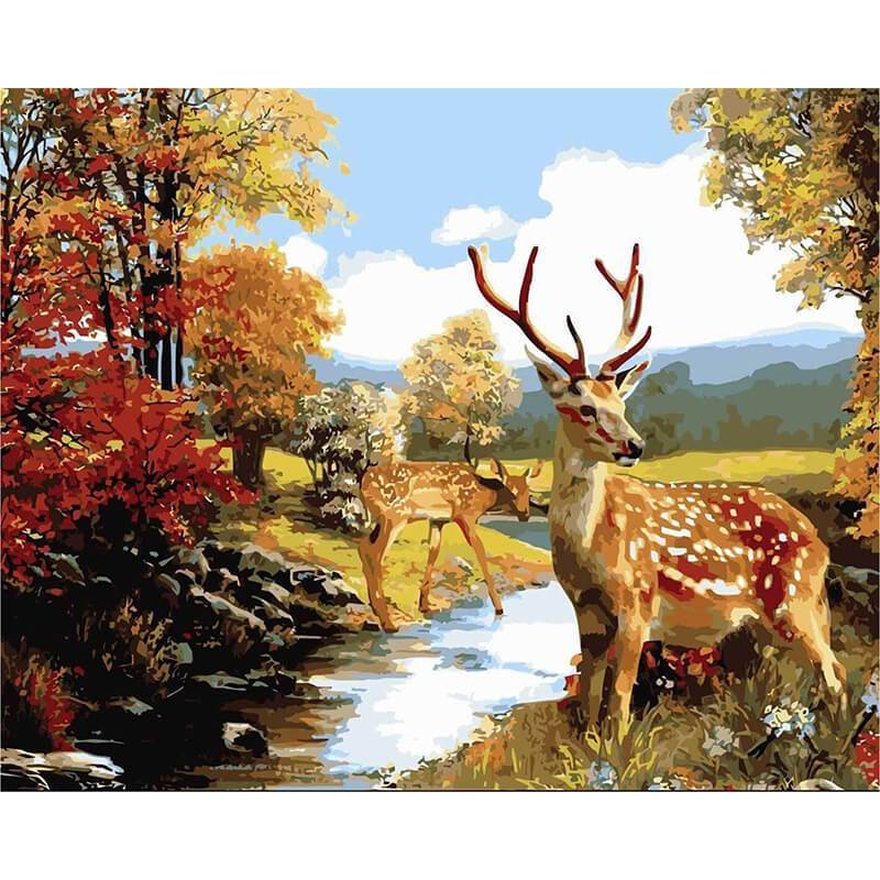 Paint by Numbers - Deer Outdoors