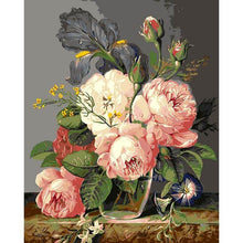 Load image into Gallery viewer, Paint by Numbers - Flower Vase With Various Flowers.

