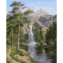 Load image into Gallery viewer, Paint by Numbers - Forest With Waterfall
