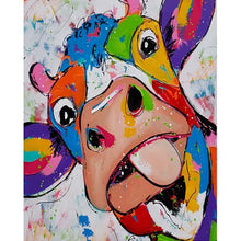 Load image into Gallery viewer, Paint by Numbers - Funny Colorful Cow
