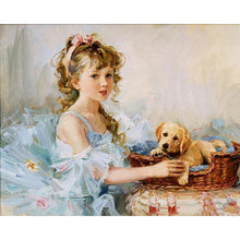 Load image into Gallery viewer, Paint by Numbers - Girl With Puppy
