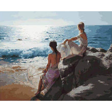 Load image into Gallery viewer, Paint by Numbers - Girlfriends at Sea
