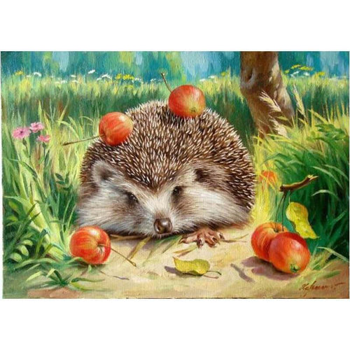 Paint by Numbers - Hedgehog With Apples