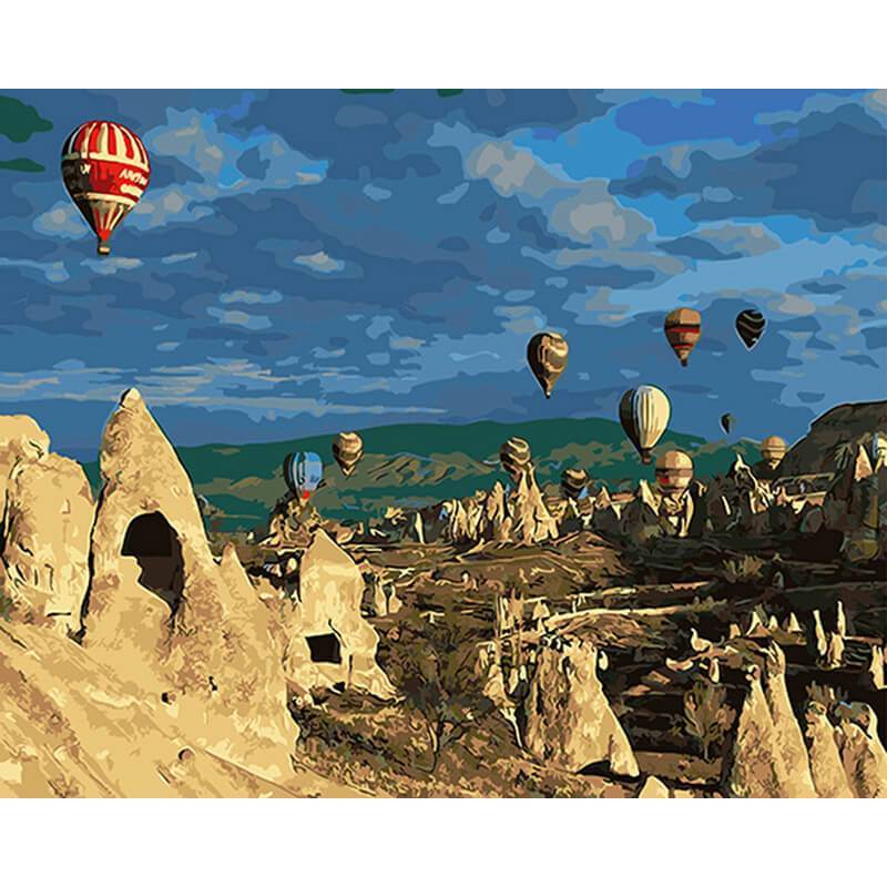 Paint by Numbers - Hot Air Balloons in the Sky
