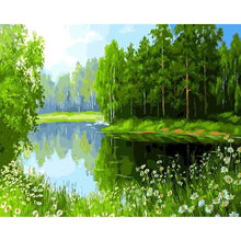 Load image into Gallery viewer, Paint by Numbers - Idyllic Pond and Trees
