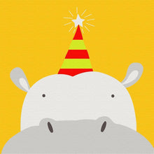 Load image into Gallery viewer, Paint by Numbers Kids - Birthday Hippo
