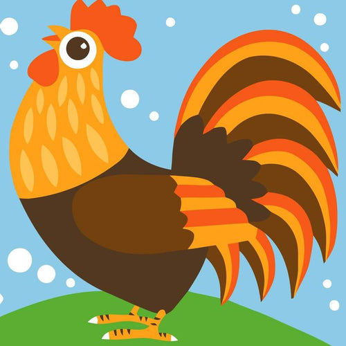 Paint by Numbers Kids - Crowing Rooster