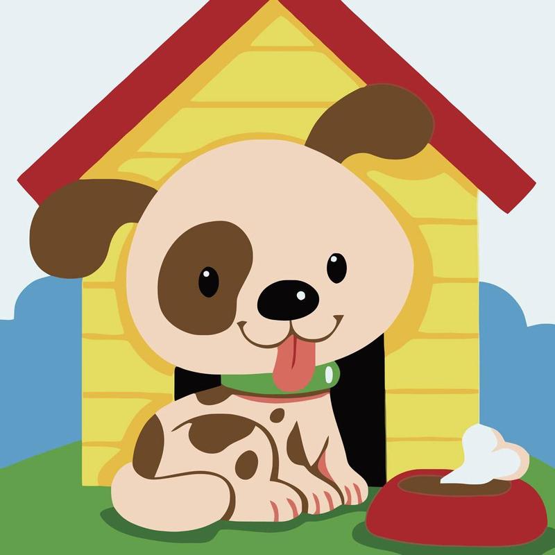 Paint by Numbers Kids - Dog House