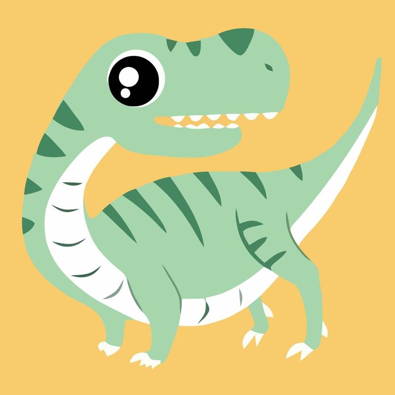 Paint by Numbers Kids - Green Dino