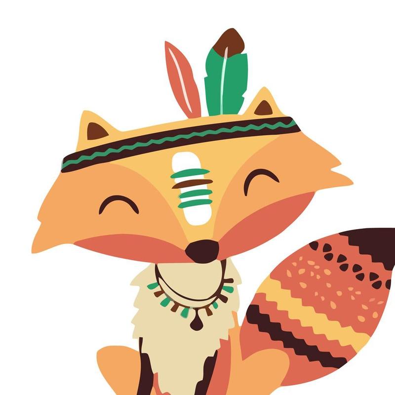 Paint by Numbers Kids - Little Indian Fox