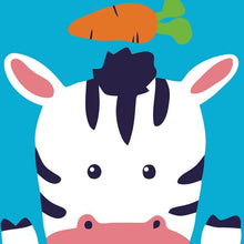 Load image into Gallery viewer, Paint by Numbers Kids - Zebra With Carrots
