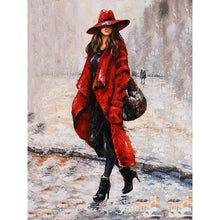 Load image into Gallery viewer, Paint by Numbers - Lady in Red Coat
