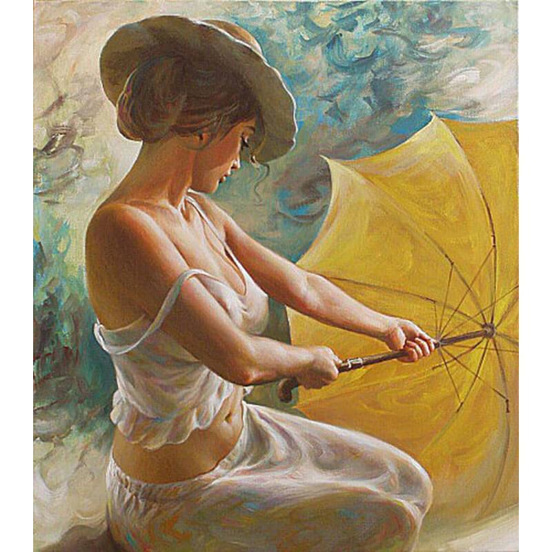 Paint by Numbers - Lady With Umbrella