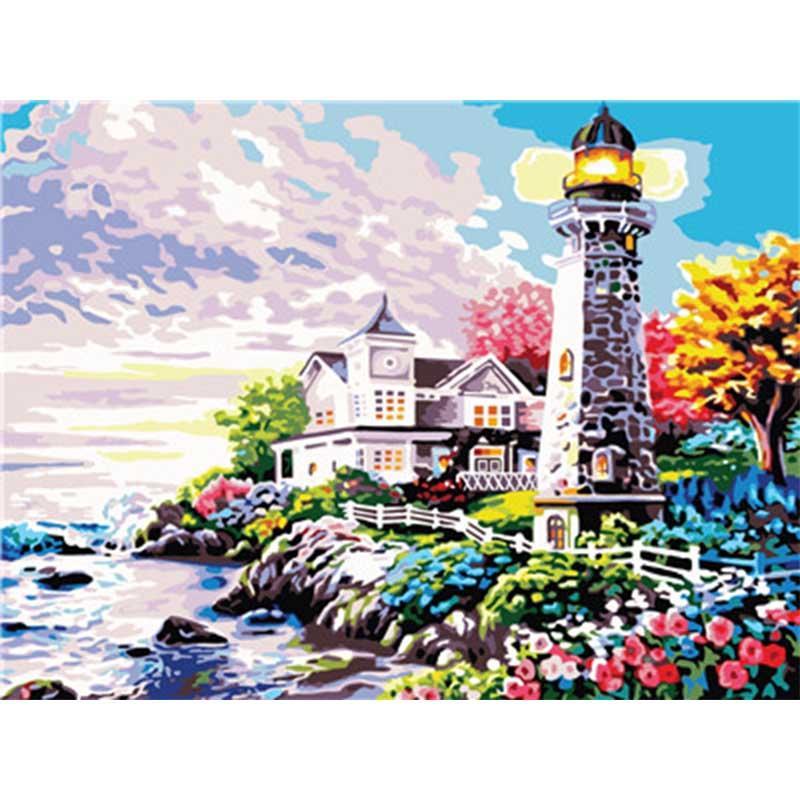 Paint by Numbers - Lighthouse and House