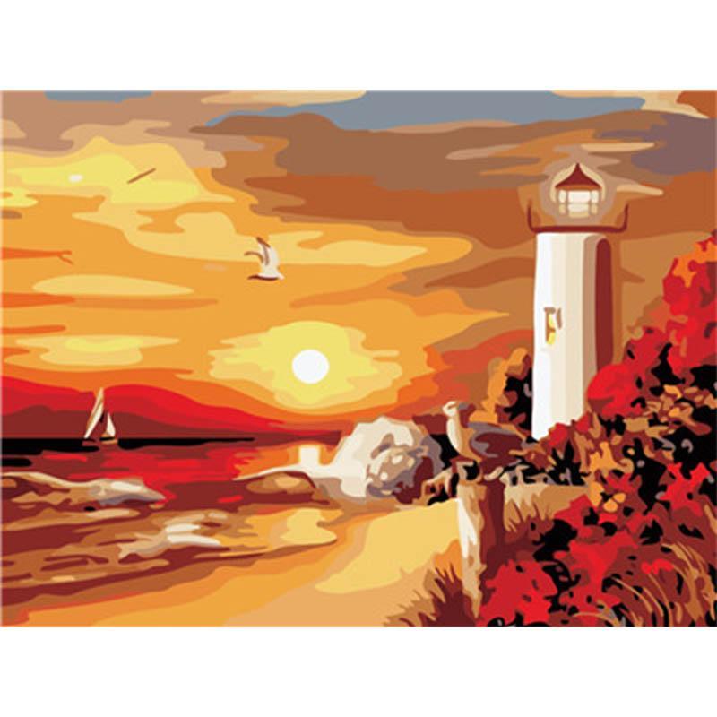 Paint by Numbers - Lighthouse at Sunset