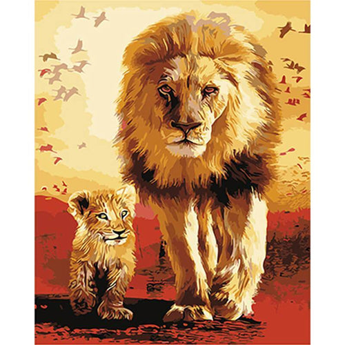 Paint by Numbers - Lion Family