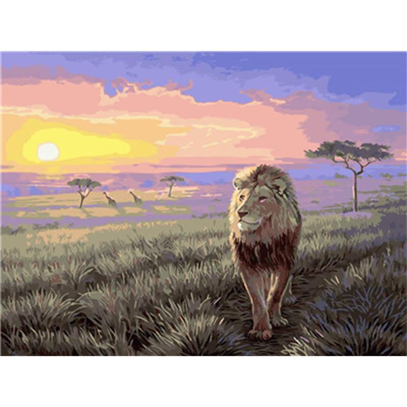 Paint by Numbers - Lion on the Savannah