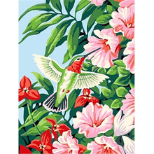 Load image into Gallery viewer, Paint by Numbers- Little Bird Sniffs the Flowers
