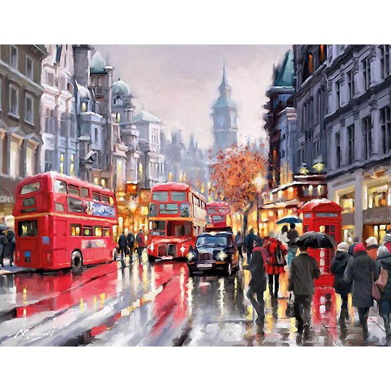 Paint by Numbers - London Red Buses