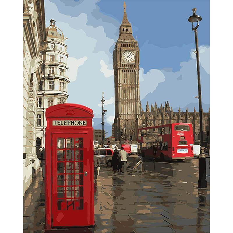 Paint by Numbers - London Red Telephone Box