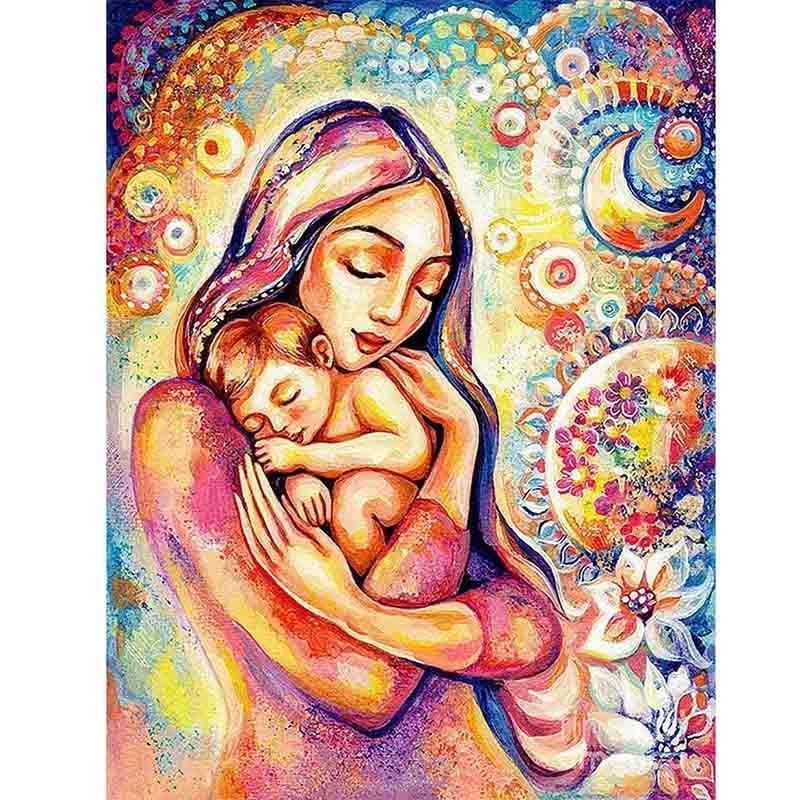 Paint by Numbers - Mother and Baby