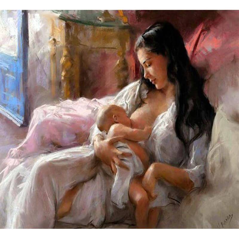 Paint by Numbers - Mother Breastfeeding Child