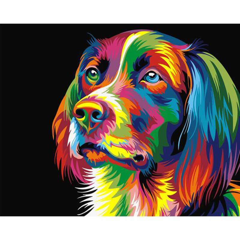Paint by Numbers - Neon Dog