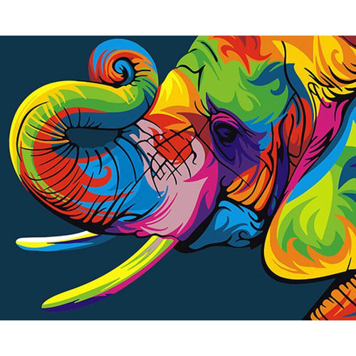 Paint by Numbers - Neon Elephant