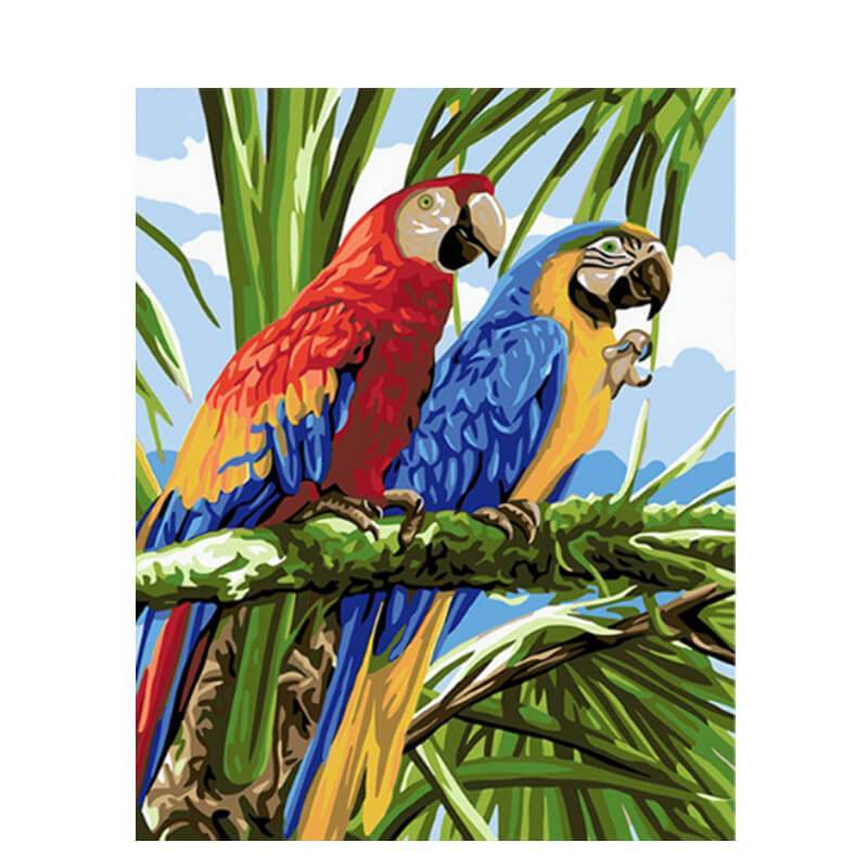 Paint by Numbers - Parrots