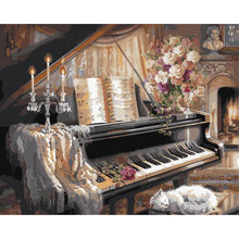 Load image into Gallery viewer, Paint by Numbers - Piano in the Evening
