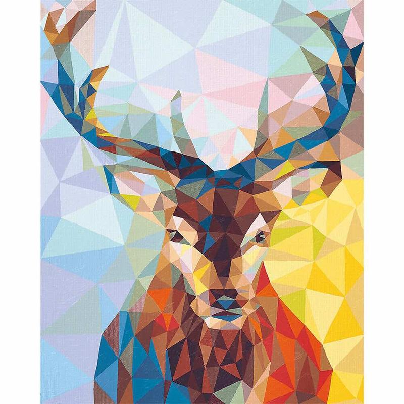 Paint by Numbers - Polygon Colorful Deer