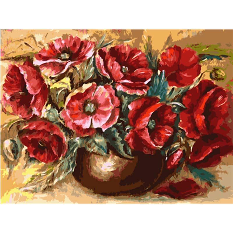 Paint by Numbers - Poppies in Vase