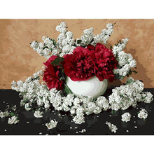 Load image into Gallery viewer, Paint by Numbers - Red and White Flowers
