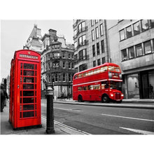 Load image into Gallery viewer, Paint by Numbers - Red Bus in London
