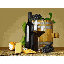 Load image into Gallery viewer, Paint by Numbers - Red Wine With Cheese

