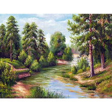 Load image into Gallery viewer, Paint by Numbers - River in Forest
