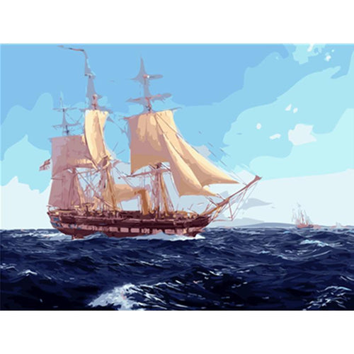 Paint by Numbers - Sailing Ship in the Ocean