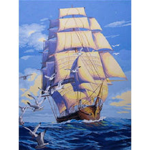 Load image into Gallery viewer, Paint by Numbers - Sailing Ship in the Sea

