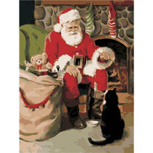 Load image into Gallery viewer, Paint by Numbers - Santa Claus and Cat
