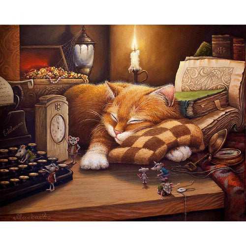 Paint by Numbers - Sleeping Cat