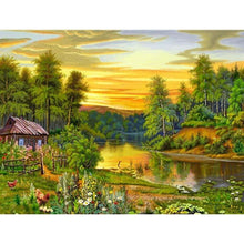 Load image into Gallery viewer, Paint by Numbers - Small House in the Forest
