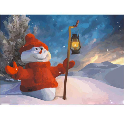 Paint by Numbers - Snowman With Light