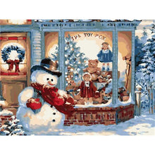 Load image into Gallery viewer, Paint by Numbers - Snowman With Scarf
