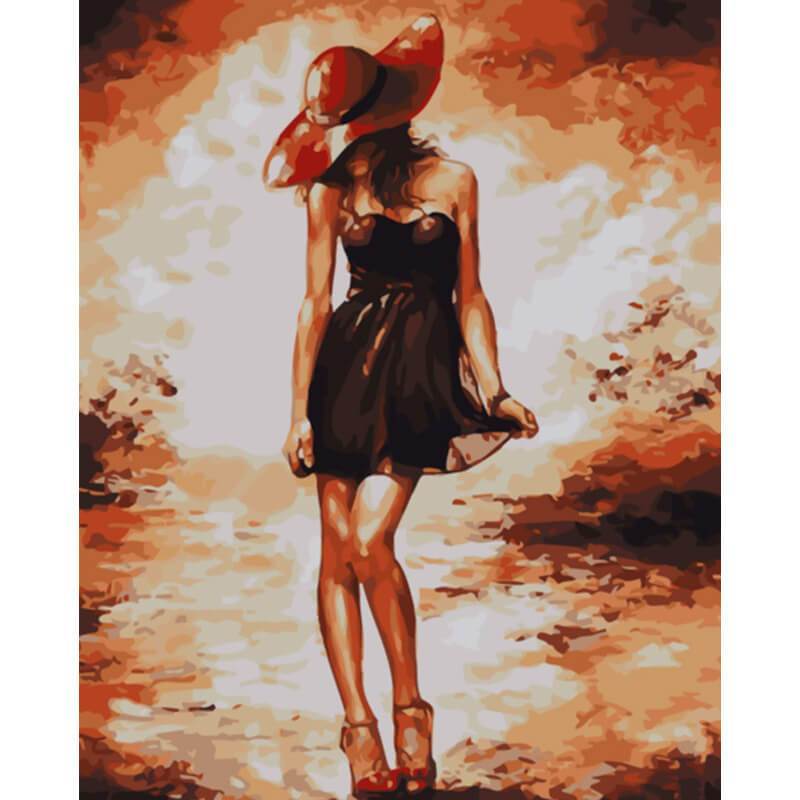 Paint by Numbers - Solo Lady With Hat