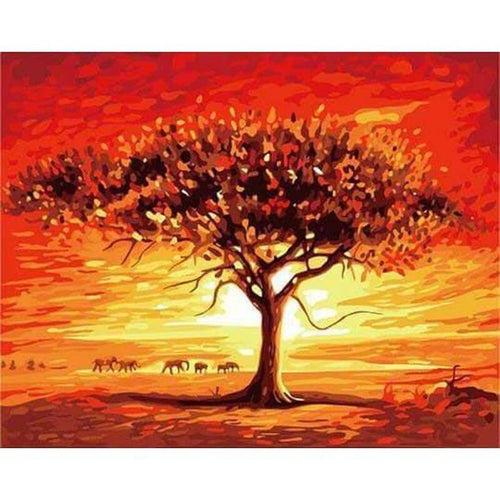 Paint by Numbers - Sunset in Africa