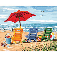 Load image into Gallery viewer, Paint by Numbers - Three Beach Chairs
